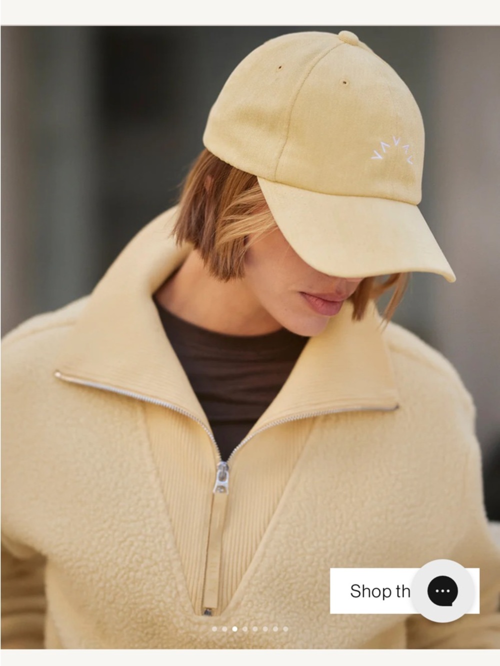 Varley Cream Half-Zip Sherpa Pullover - Picture 3 of 8